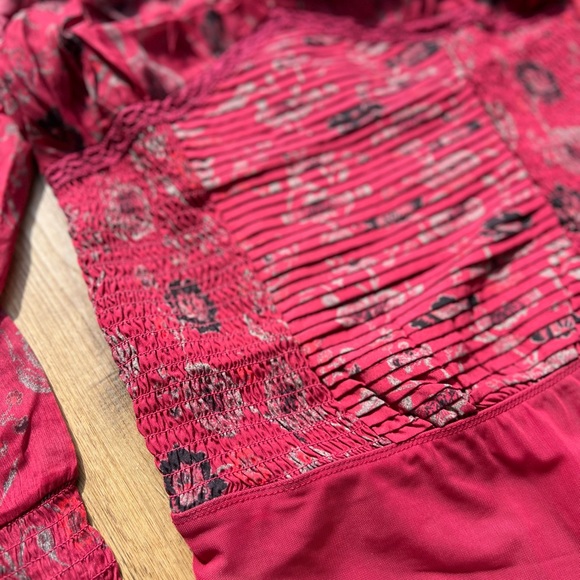 Free People Red Brunch Date Bodysuit - Picture 3 of 5